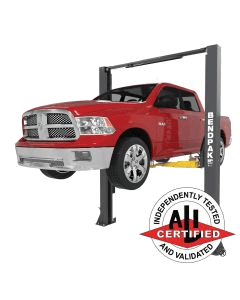High-lift garage door track conversion for car hoist clearance in residential garage