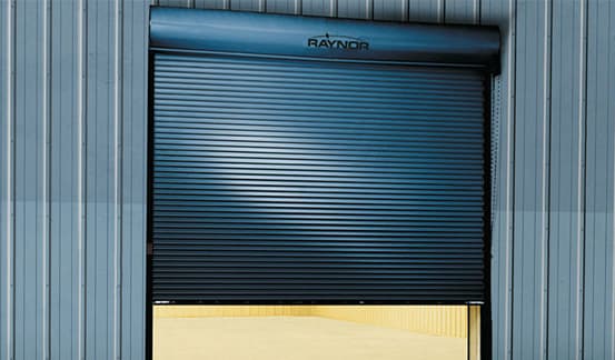 Raynor DuraCoil standard duty galvanized steel rolling door for service bays